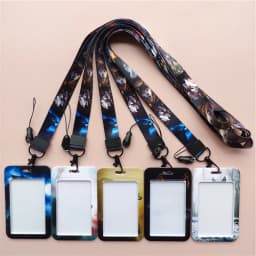 Wolves Pattern Animal Lanyard ID Badge Card Holder Office Worker Cardholder Cover Credit Card Case Card Protector Christmas Gift