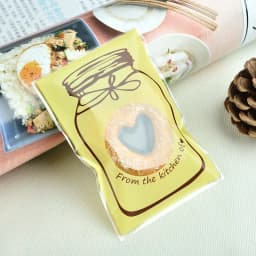 100 Pcs Candy Bag Baking Biscuit Packaging Self-adhesive Plastic Christmas Decoration