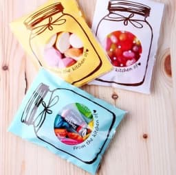 100 Pcs Candy Bag Baking Biscuit Packaging Self-adhesive Plastic Christmas Decoration