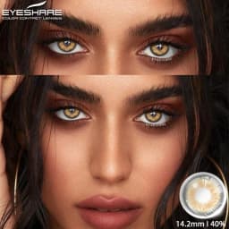 EYESHARE 1pair Color Contact Lenses New Color Contact Lenses For Eyes Brown Contacts Lense Eye Yearly Use Beauty Makeup for Eyes