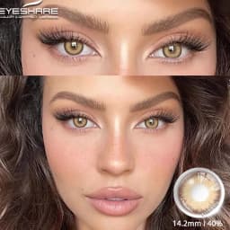 EYESHARE 1pair Color Contact Lenses New Color Contact Lenses For Eyes Brown Contacts Lense Eye Yearly Use Beauty Makeup for Eyes