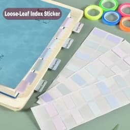 Transparent Sticky Index Tabs, Clear Sticky Notes Long Page Book Markers Tabs, Tape Flags for Books Annotation