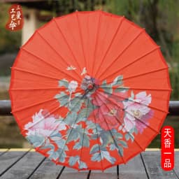 Antique Printed Oil Paper Umbrella Elegant Ink Park Kindergarten Ceiling Decor Performance Photography Handheld Craft Umbrella