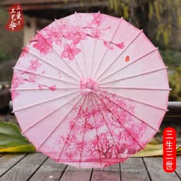 Antique Printed Oil Paper Umbrella Elegant Ink Park Kindergarten Ceiling Decor Performance Photography Handheld Craft Umbrella