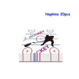 Hockey Themed Birthday Party Decorations Balloons Set Happy Birthday Banner Cake Topper Sports Theme Ice Hockey Party Supplies