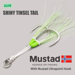 1-SJ Slow Jigging Twin Assist with Mustad Hooks Glow Jigging Hooks Sea-Bream Sea Fishing Hook
