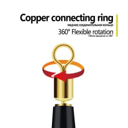 10PCS Float Rest Copper B Shape Ring Connect 360 Degree Freely Rotating Swivels Silicone Fishing Float Holders Float Seat Tools