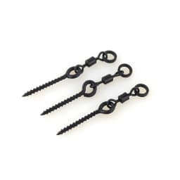 20pcs Carp Fishing Boilie Screw with Ring Swivel D-Rig Chod Rig Terminal Tackle