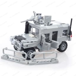 Military US Hummer Battlefield Car Building Block Assemble Figures WW2 Weapons Armed Vehicle Model Child Christmas Gift Boy Toys