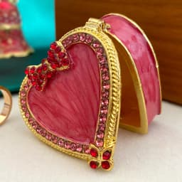 12 Styles Jewelry Trinket Box Hinged Metal Enameled Figurines Hand Painted Storage Case Wedding Ring Holder Home Dresser Decor