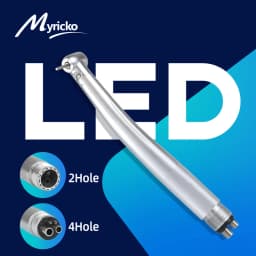 Myricko Dental High Speed LED Handpiece Air Turbine E-generator Dental Handpiece Torque Rotation 2/4Holes for NSK Self-powered