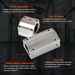 1pc SC8LUU SCS8LUU 8mm Long Type Linear Ball Bearing Block CNC Router With LM8LUU Bush Pillow Block Linear Shaft CNC 3D