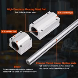 1pc SC8LUU SCS8LUU 8mm Long Type Linear Ball Bearing Block CNC Router With LM8LUU Bush Pillow Block Linear Shaft CNC 3D