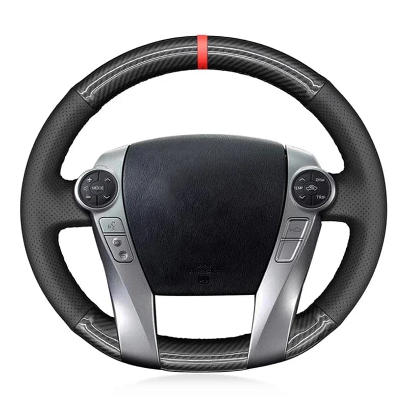 Anti-Slip Carbon Fiber Braid Car Steering Wheel Cover For Toyota Prius 30(XW30) 2009-2015 Prius C(US) V(US) 2012-2017 Aqua 2014