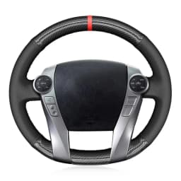 Anti-Slip Carbon Fiber Braid Car Steering Wheel Cover For Toyota Prius 30(XW30) 2009-2015 Prius C(US) V(US) 2012-2017 Aqua 2014