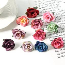 Bulk Mini Silk Roses Artificial Flower Heads Wedding Decoration Home Room Decor Garden Party DIY Christmas Garland Accessories