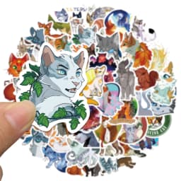 52PCS Cartoon Warriors Cats Firestar Novel Anime Cute Sticker Aesthetic Book Car Laptop Motorcycle Phone Kid Toy Sticker