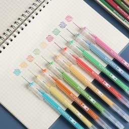 9 Pcs Colored Gel Pens Set Kawaii 9 Colors 0.5mm Ballpoint Pen for Journal Cute School Stationary Supplies
