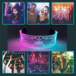 New Party Glasses Luminous Colorful LED Glasses Lighting Up Nightclub DJ Bar Music Dance Party Young Man Children Birthday Gift