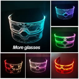New Party Glasses Luminous Colorful LED Glasses Lighting Up Nightclub DJ Bar Music Dance Party Young Man Children Birthday Gift