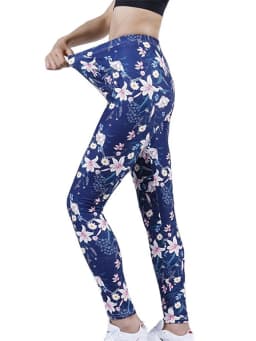 CUHAKCI Fashion Women Leggings Beautiful Leaf Floral Printing High Waist Jeggings Stretch Pant Sexy Hot Sale Clothing Mujer