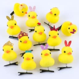 50Pcs/Lot Cartoon Funny Children 3D Little Yellow Duck Plush Hairpin Fashion Animal Duckbill Clip Accessories Headwear Wholesale