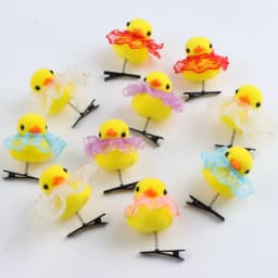 50Pcs/Lot Cartoon Funny Children 3D Little Yellow Duck Plush Hairpin Fashion Animal Duckbill Clip Accessories Headwear Wholesale