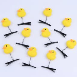 50Pcs/Lot Cartoon Funny Children 3D Little Yellow Duck Plush Hairpin Fashion Animal Duckbill Clip Accessories Headwear Wholesale