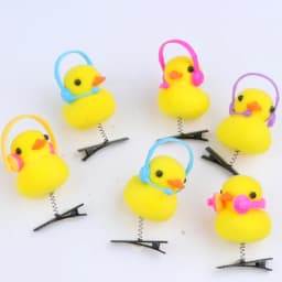 50Pcs/Lot Cartoon Funny Children 3D Little Yellow Duck Plush Hairpin Fashion Animal Duckbill Clip Accessories Headwear Wholesale