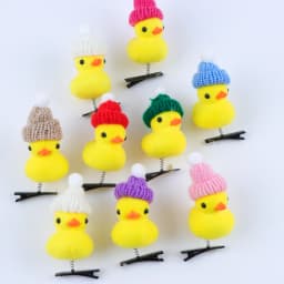 50Pcs/Lot Cartoon Funny Children 3D Little Yellow Duck Plush Hairpin Fashion Animal Duckbill Clip Accessories Headwear Wholesale