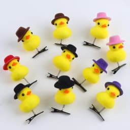 50Pcs/Lot Cartoon Funny Children 3D Little Yellow Duck Plush Hairpin Fashion Animal Duckbill Clip Accessories Headwear Wholesale