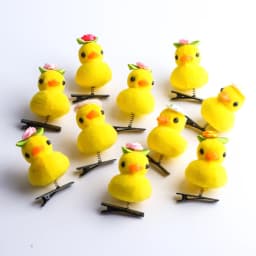 50Pcs/Lot Cartoon Funny Children 3D Little Yellow Duck Plush Hairpin Fashion Animal Duckbill Clip Accessories Headwear Wholesale