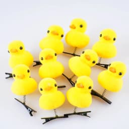 50Pcs/Lot Cartoon Funny Children 3D Little Yellow Duck Plush Hairpin Fashion Animal Duckbill Clip Accessories Headwear Wholesale