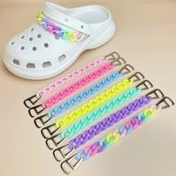 2PCS New Fashion Designer Hole Shoes Charms Chain Accessories DIY Detachable Decorations Free Shipping Available Wholesale