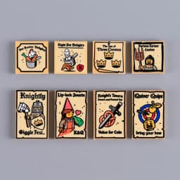 MOC Medieval Military Bulletin Board Rome Road Sign Printed Tiles Goat Animals Middle Age Street View Wood Sword Bricks Toys