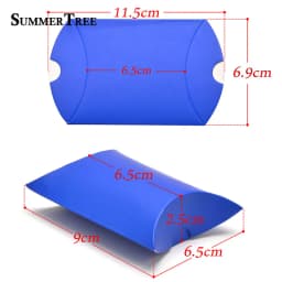 50/100PCS Pillow Candy Boxes Kraft Paper Gift Box Packaging Wedding Party Favor DIY Supply Accessories Decoration Baby Shower