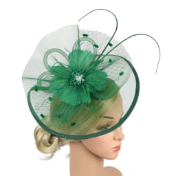 Women Girl Fascinator Hat Alice Headband Hairpin Mesh Hat Feather Cocktail Wedding Kentucky Derby Tea Party Hat Headwear