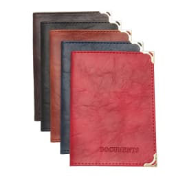 Women Men Passport Holder Bags Wallet Vintage Pu Leather Passport Cover Documents Card Bag Auto Driver License Cover Bags Pouch