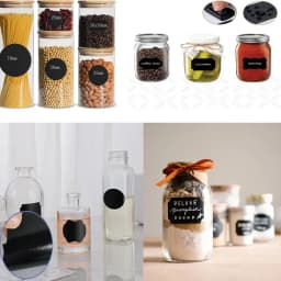 1Sheet Black Blackboard Sticker PVC Erasable Chalkboard Sticker Comestic Cream Box Labels Home Kitchen Spice Jars Multiple Tags