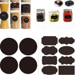 1Sheet Black Blackboard Sticker PVC Erasable Chalkboard Sticker Comestic Cream Box Labels Home Kitchen Spice Jars Multiple Tags