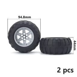 MOC Technical Tire Wheel Hub DIY Bricks Car Truck 44309 92402 32019+86652 Construction building blocks Compatible Tech Parts