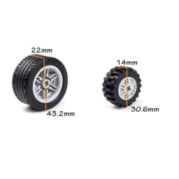 MOC Technical Tire Wheel Hub DIY Bricks Car Truck 44309 92402 32019+86652 Construction building blocks Compatible Tech Parts