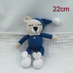 Amigurumi Crochet Lion Baby Teether kawaii Stuffed Animal Doll Beech Wood Newborn Teether Ring Pacifier Clip Baby Birth Gift Box