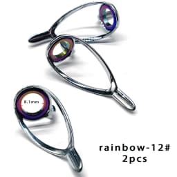 TN11 6PCS Mixed Size Stainless Steel Fishing Rod Guide Repair Kit Guides Eyes Sets Ceramic Ring Fishing Rod Building Repair Kit