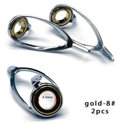TN11 6PCS Mixed Size Stainless Steel Fishing Rod Guide Repair Kit Guides Eyes Sets Ceramic Ring Fishing Rod Building Repair Kit