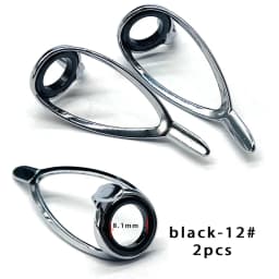 TN11 6PCS Mixed Size Stainless Steel Fishing Rod Guide Repair Kit Guides Eyes Sets Ceramic Ring Fishing Rod Building Repair Kit