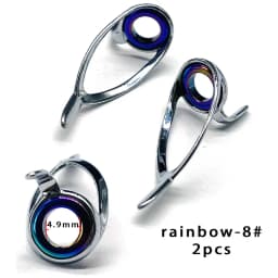 TN11 6PCS Mixed Size Stainless Steel Fishing Rod Guide Repair Kit Guides Eyes Sets Ceramic Ring Fishing Rod Building Repair Kit