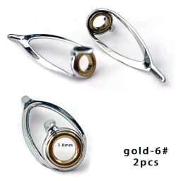 TN11 6PCS Mixed Size Stainless Steel Fishing Rod Guide Repair Kit Guides Eyes Sets Ceramic Ring Fishing Rod Building Repair Kit