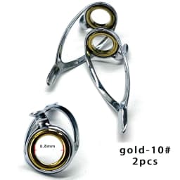 TN11 6PCS Mixed Size Stainless Steel Fishing Rod Guide Repair Kit Guides Eyes Sets Ceramic Ring Fishing Rod Building Repair Kit