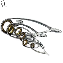 TN11 6PCS Mixed Size Stainless Steel Fishing Rod Guide Repair Kit Guides Eyes Sets Ceramic Ring Fishing Rod Building Repair Kit